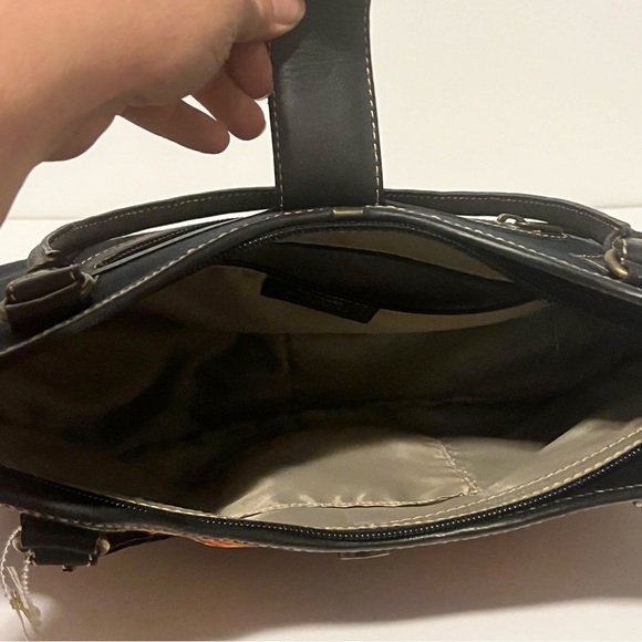 NWT, Vintage, Antiqua, Original Pro Cuero, Floral Maya Tapestry Shoulder Purse - Picture 5 of 9